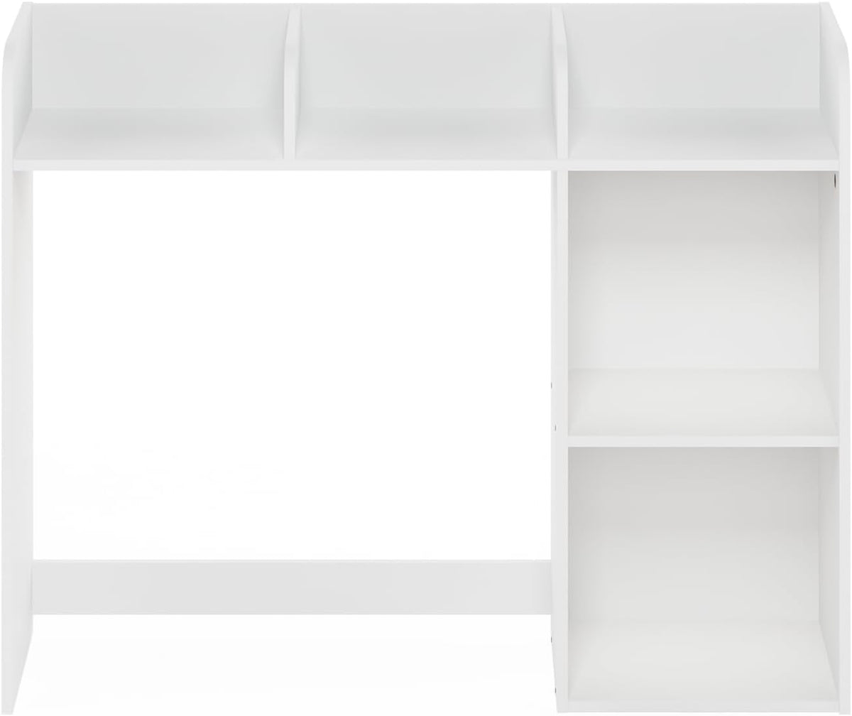 Furinno Classic Desk Shelf, 5-Shelf Desktop Hutch, Book Shelf, 3-Tier Desk Organzier, for Office Supplies, Office Desk Accessories, for Home Office, College, Dorm, White