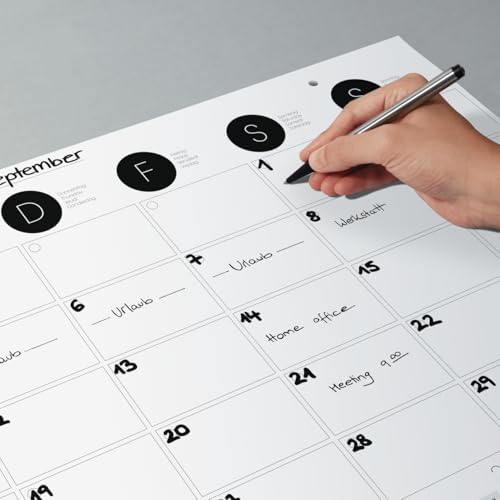 SIGEL H6550 Paper desk pad- monthly planner - grey - approx. A2-2026/2027/2028 - DE/EN/FR/NL - 12 sheets - FSC-certified