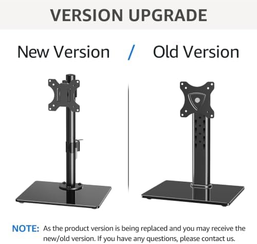 MOUNTUP Monitor Stand for Desk, Freestanding Monitor Mount Fits 13-32 inch Screen up to 19.8 lbs, Screen Stand with Swivel, Height, Rotation Adjustment, VESA Mount 100 x 100mm, 75 x 75mm