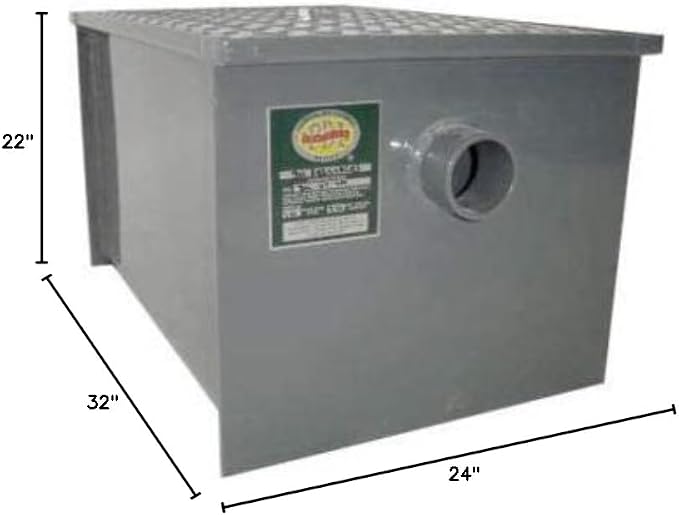 Commercial Carbon Steel Grease Trap Interceptor 70lb