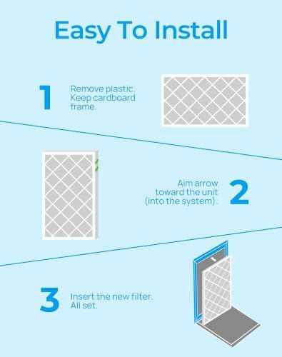16x25x1 Air Filter MERV 8 (6 Pack) Electrostatic Pleated HVAC AC Furnace Filters Replacement