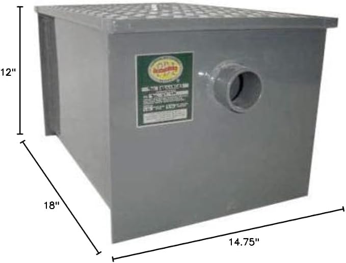Commercial Carbon Steel Grease Trap Interceptor 14lb