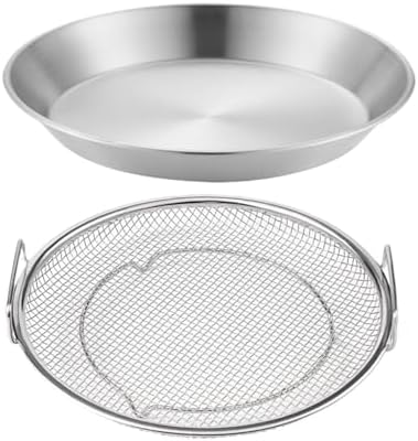 Kitchen Oil Filter Tray - Stainless Steel Mesh Filtering Basket With Tray | Oil Drain Rack | Oil Drip Filter For Frying Grilling Food | Air Fryer Accessories For Frying Grilling Food