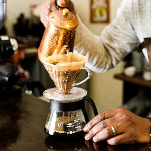 100 Count Coffee Filters #4, Premium Cone Coffee Filters 8-12 cup, Unbleached Natural Paper, Disposable Coffee Filters 4 Cone Paper for Pour Over and Drip Coffee Maker