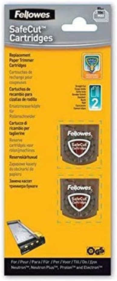 Fellowes 2 x Straight Cut Replacement Blades for Neutron, Neutron Plus, Electron and Proton Paper Trimmers