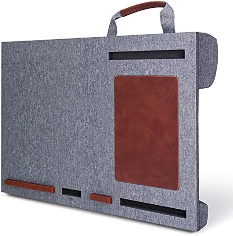 Lap Desk - Fits up to 15.6 inch Laptop Desk, Built in Mouse Pad Portable Lap Stand Lightweight Laptop Table with Phone Holder, Lap Desk Stand for Bed Sofa Home Office, Grey