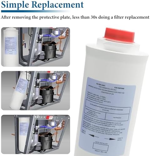 2 Pack Replacement for 51300C Filter, Compatible with EzH2O Bottle Station, Replace EWF3000, ERF750, 51299C, 55898C. (No Chip 2-Pack)