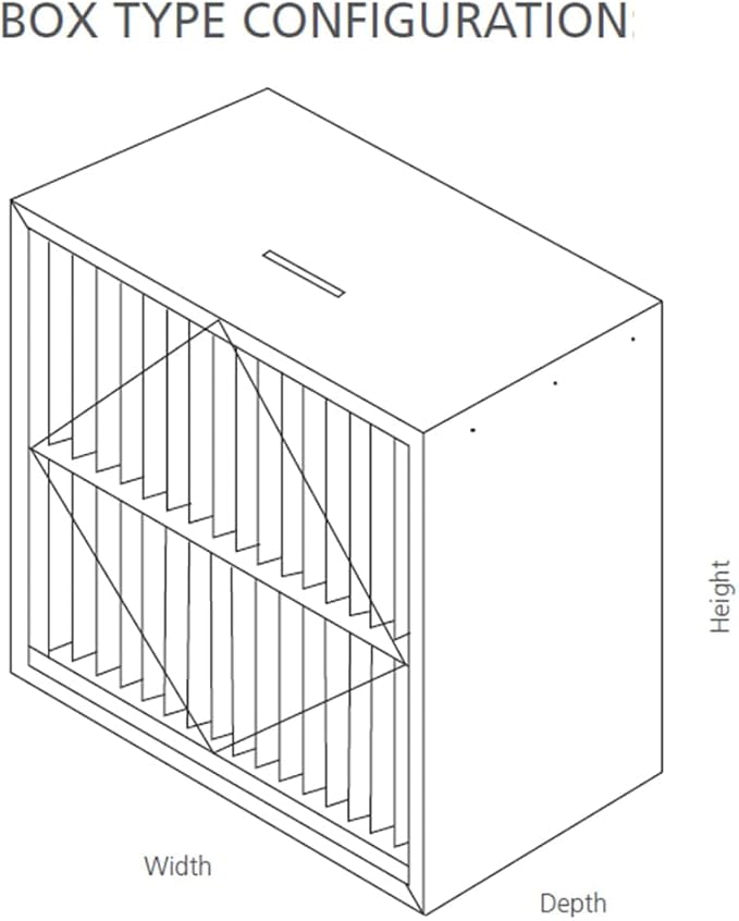 RIGID-PACK 20x20x12 Rigid Box Air Filter – MERV 15/98% ASHRAE HVAC Filter –