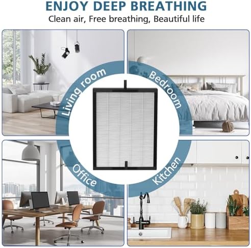 45i Replacement Filter Compatible with A-len BreatheSm-art Flex Bh400 & 45i Pure Air Purifier, Compared # B4-Fresh/FL40-Silver-Carbon, 2 Pack 3-in-1 HEPA Filter + 4 Pcs Activated Carbon Pre Filter