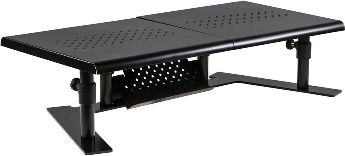 Allsop Metal Art ErgoTwin Height Adjustable Dual Monitor Stand (31883), Black