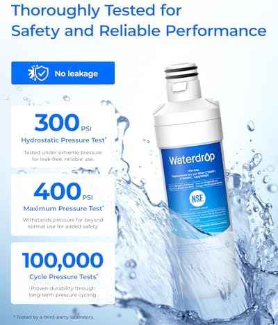 Waterdrop LT1000PC Refrigerator Water Filter and Air Filter, 2 Combo
