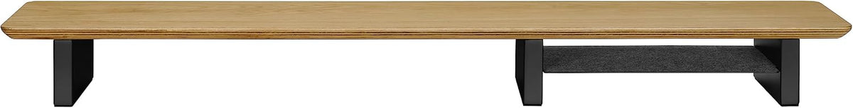 XL Oak Wood Monitor Stand for Desk (44 Inch) Large Monitor Stands for 2 Monitors, Desk Shelf for Top of Desk