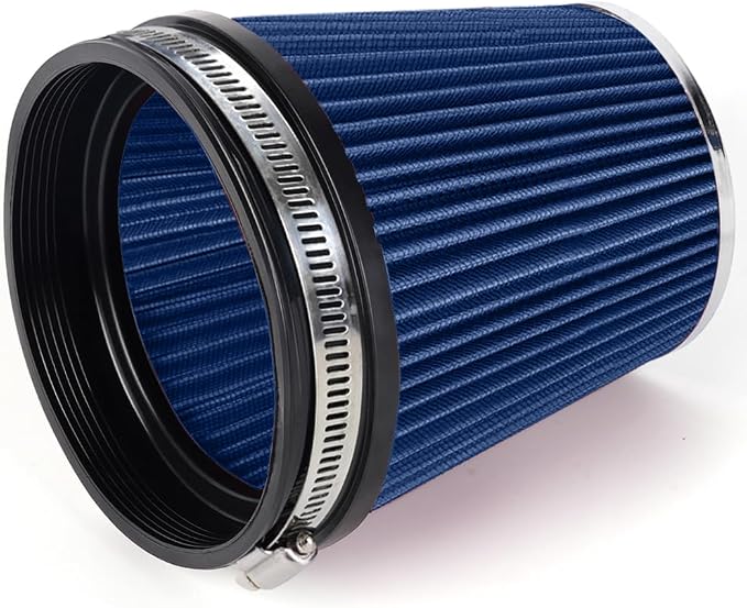 6" Inlet Cold Air Intake Filter Cone Replacement Performance Washable Clamp-On