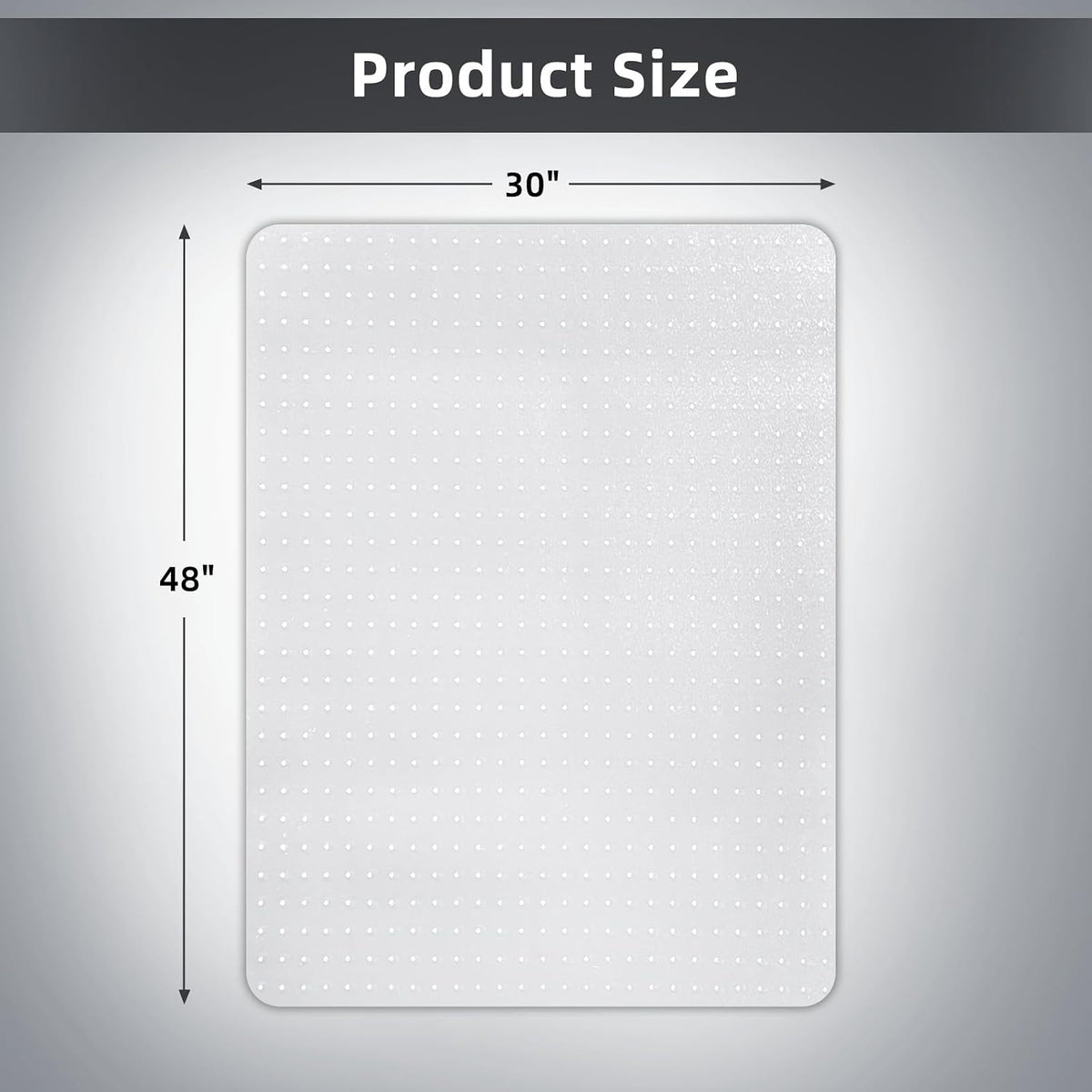 Office Chair Mat for Carpet Floor, Heavy Duty Desk Chair Mat for Low/No Pile Carpeted Floors, Anti Slip Carpets Protector for Home Office (48" x 30")