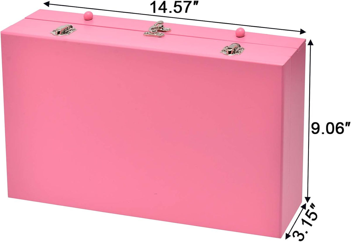Sunnyglade 145 Piece Deluxe Art Set Wooden Art Box & Drawing Kit Pink