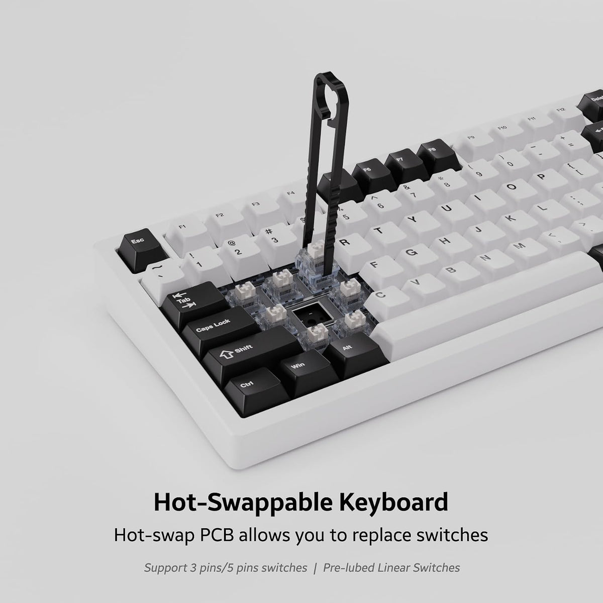 OOCTPK Chilkey ND75 Aluminum Keyboard 75% Percent Wireless Gaming Mechanical Keyboard with LCD Screen, Quick Assembly, BT/2.4G/USB-C, Hot Swappable Per-Key RGB Custom Keyboard for Laptop Office PC