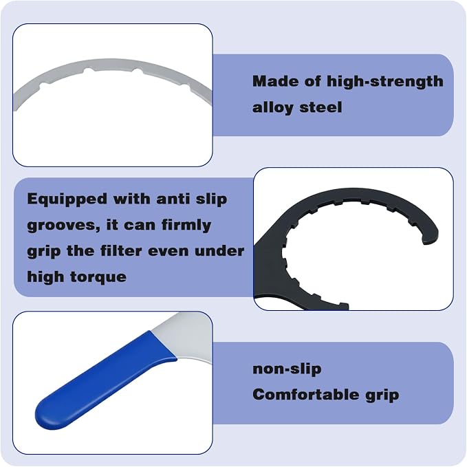 4.6/6/8-Inch Fuel Filter Wrench Set Compatible