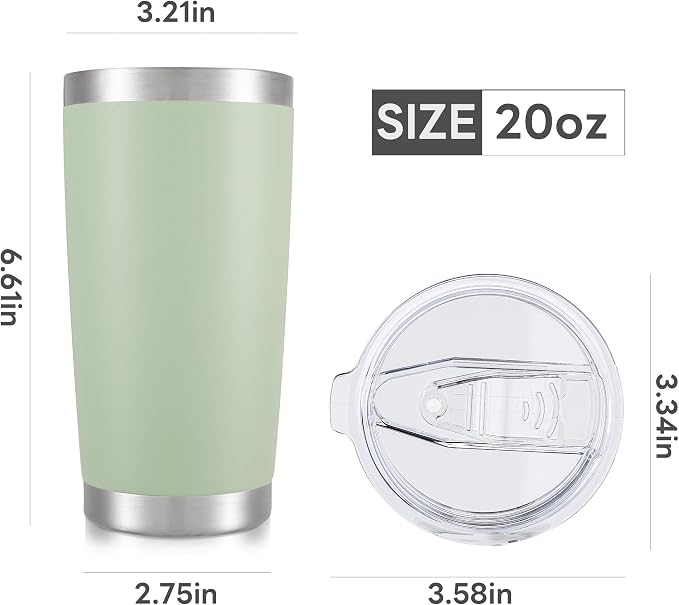 20 oz Tumbler with Lid Stainless Steel Insulated Tumblers Cups Travel Mug |