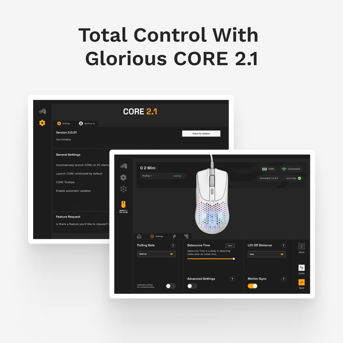 GLORIOUS Model O 2 Mini Wired Gaming Mouse: Superlight 49g, 26K Optical Sensor, Motion Sync, 80M Clicks, 6 Programmable Buttons, Mouse for Small Hands, FPS, MMO, MOBA, Battle Royal Mouse, White