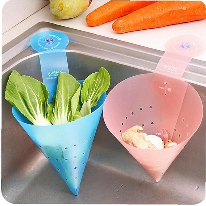 1pc Sink Food Waste Drain Filter Foldable Sink Self-Standing Anti-Blocking