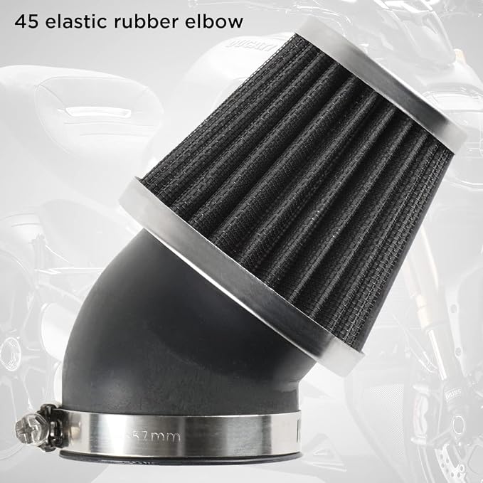 Evermotor Motorcycle Air Filter, 48mm 49mm 50mm Carb Filter