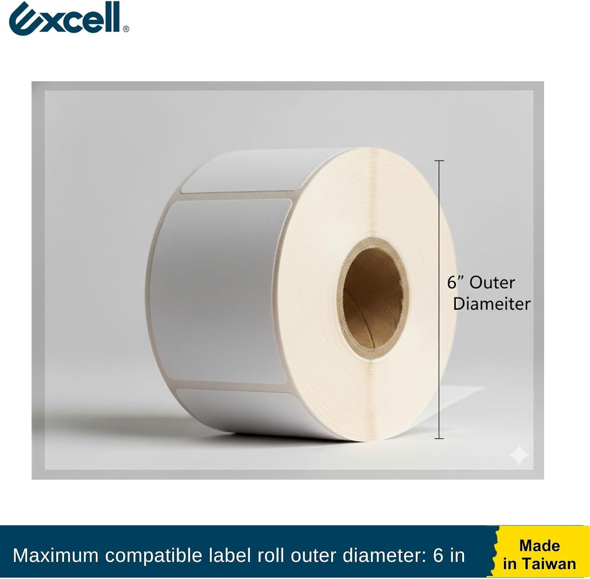 Excell LD-618 Multi-Roll Metal Table Label Dispenser (Fits up to 6.5")
