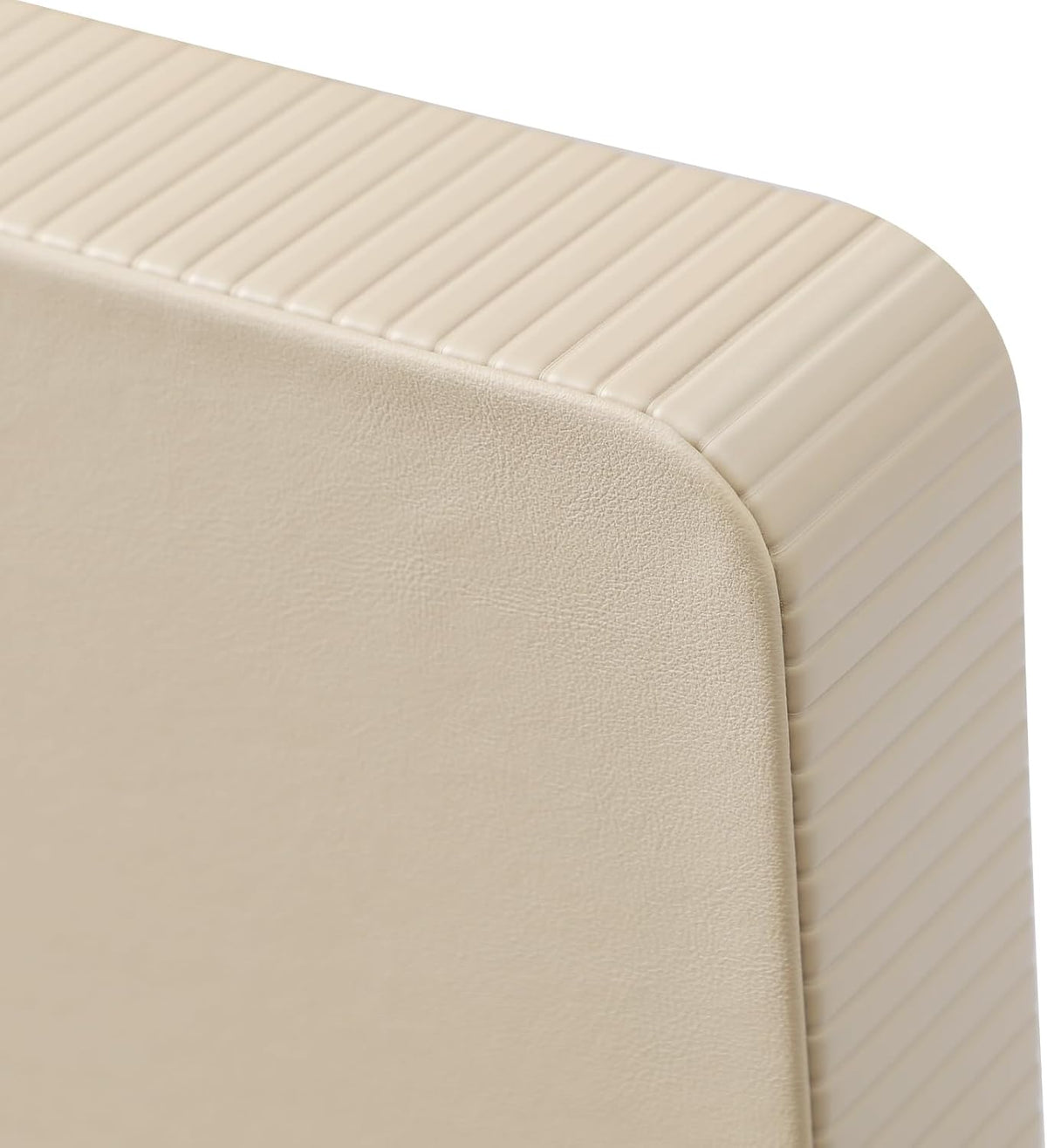 Desk Organizer Tray, PU Leather Nightstand Organizer, Beige 2-Pack