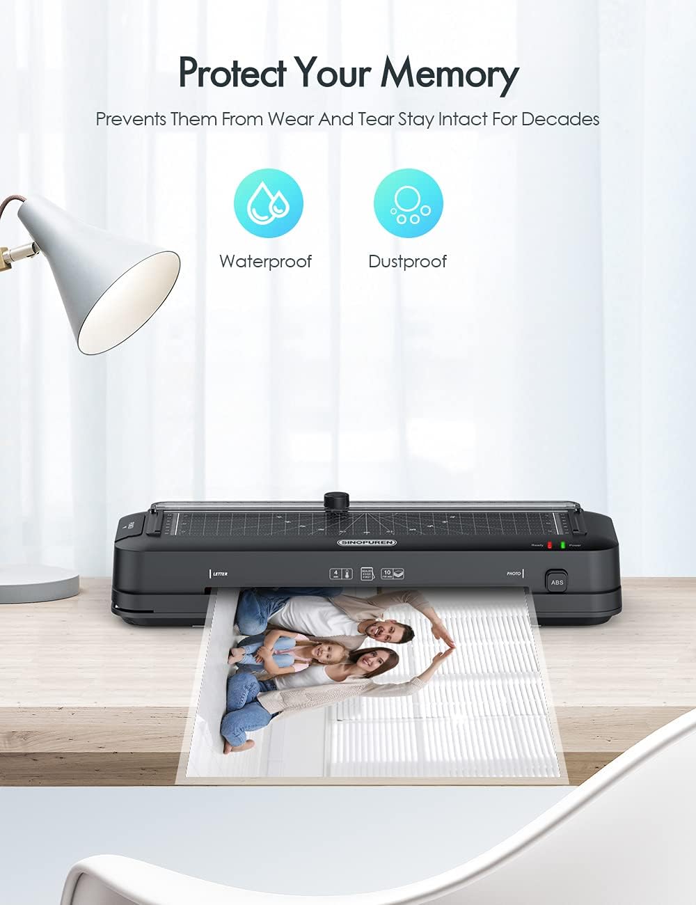 9-Inch Laminator Machine with Trimmer, 50 Pouches