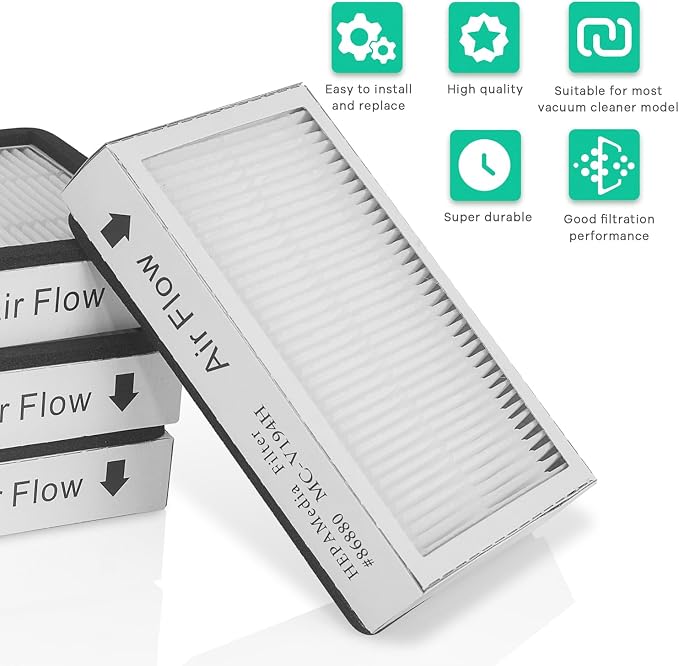 4-Pack -EF-2 86880 Exhaust Vacuum HEPA Filters