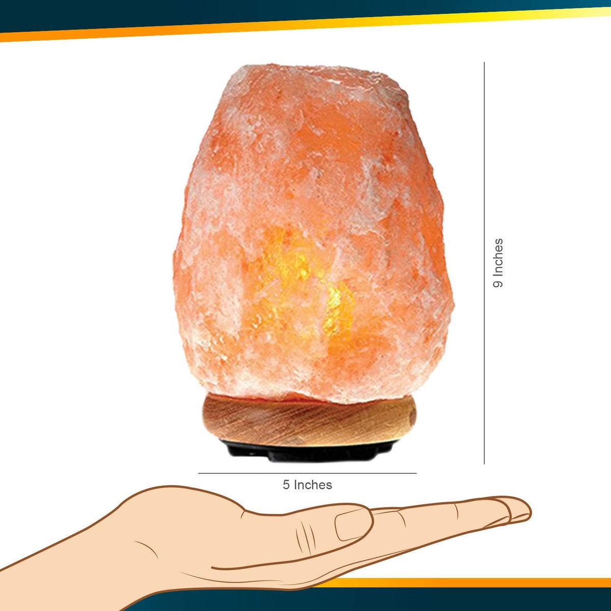 Himalayan Glow Salt Lamp with Touch Dimmer Switch, 5-7 lbs, Natural Pink Crystal, Wooden Base, Room Decor, Home Decor, Relaxation, Ambiance, Gift, Wellness