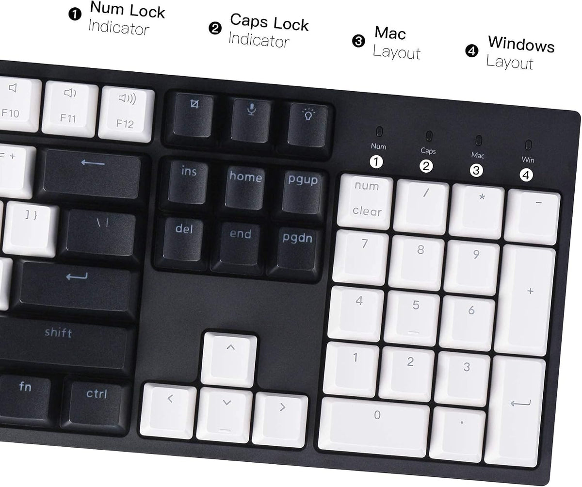 Keychron C2 Wired Full-Size Keyboard, Keychron Red Switch, White Backlight