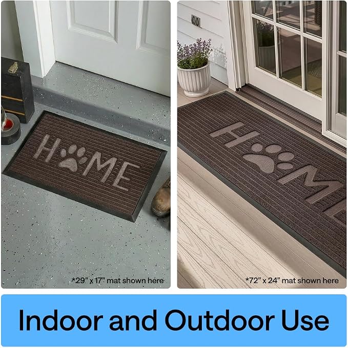 GORILLA GRIP 100% Waterproof All-Season WeatherMAX Doormat, US Designed Natural