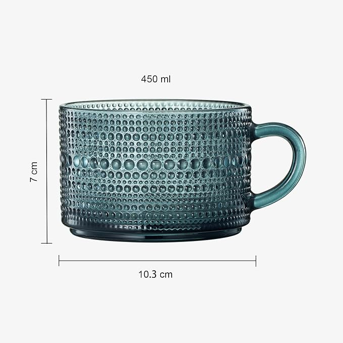 Khen Colors Glass Coffee Mugs Set