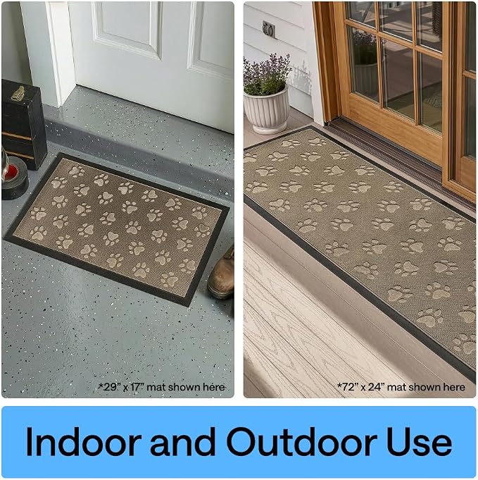 GORILLA GRIP 100% Waterproof All-Season WeatherMAX Doormat 35x23, US Designed