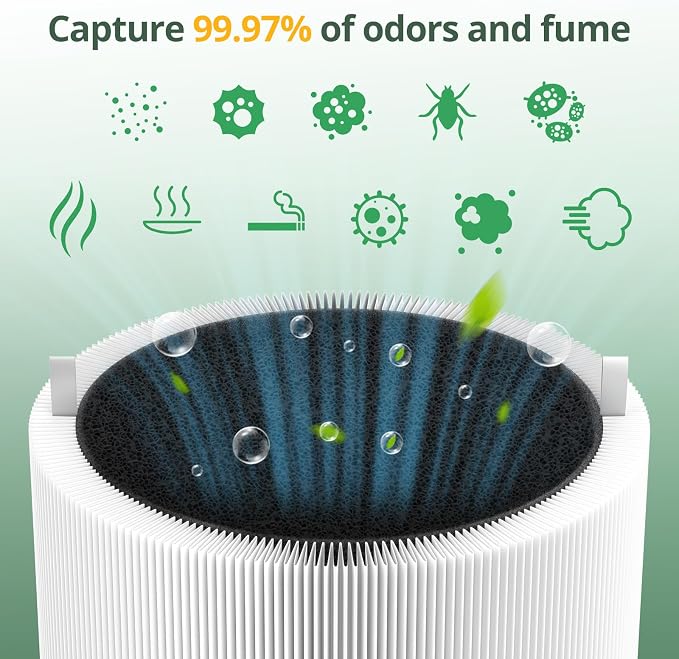 411i & 411a Max Replacement Filter, HEPA & Activated Carbon Filter, Compatible
