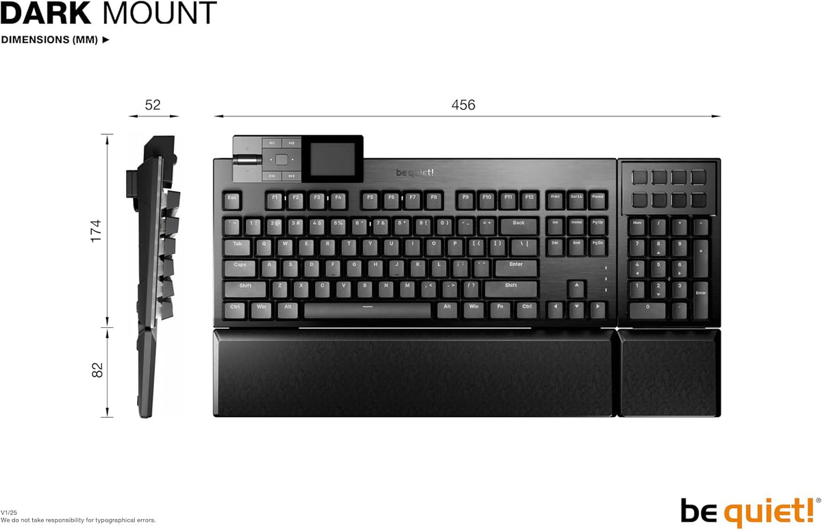be quiet! Dark Mount Tactile, Gaming Keyboard, Mechanical Silent Switches