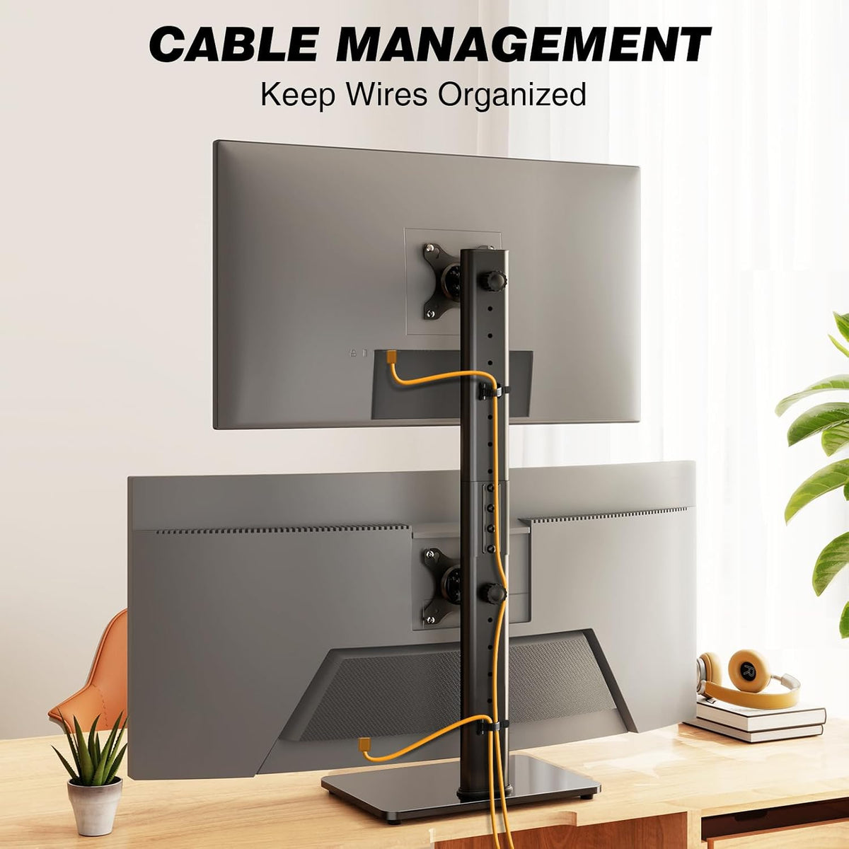Dual Monitor Stand VESA Mount for 13-38 Inch Screens up to 44lbs
