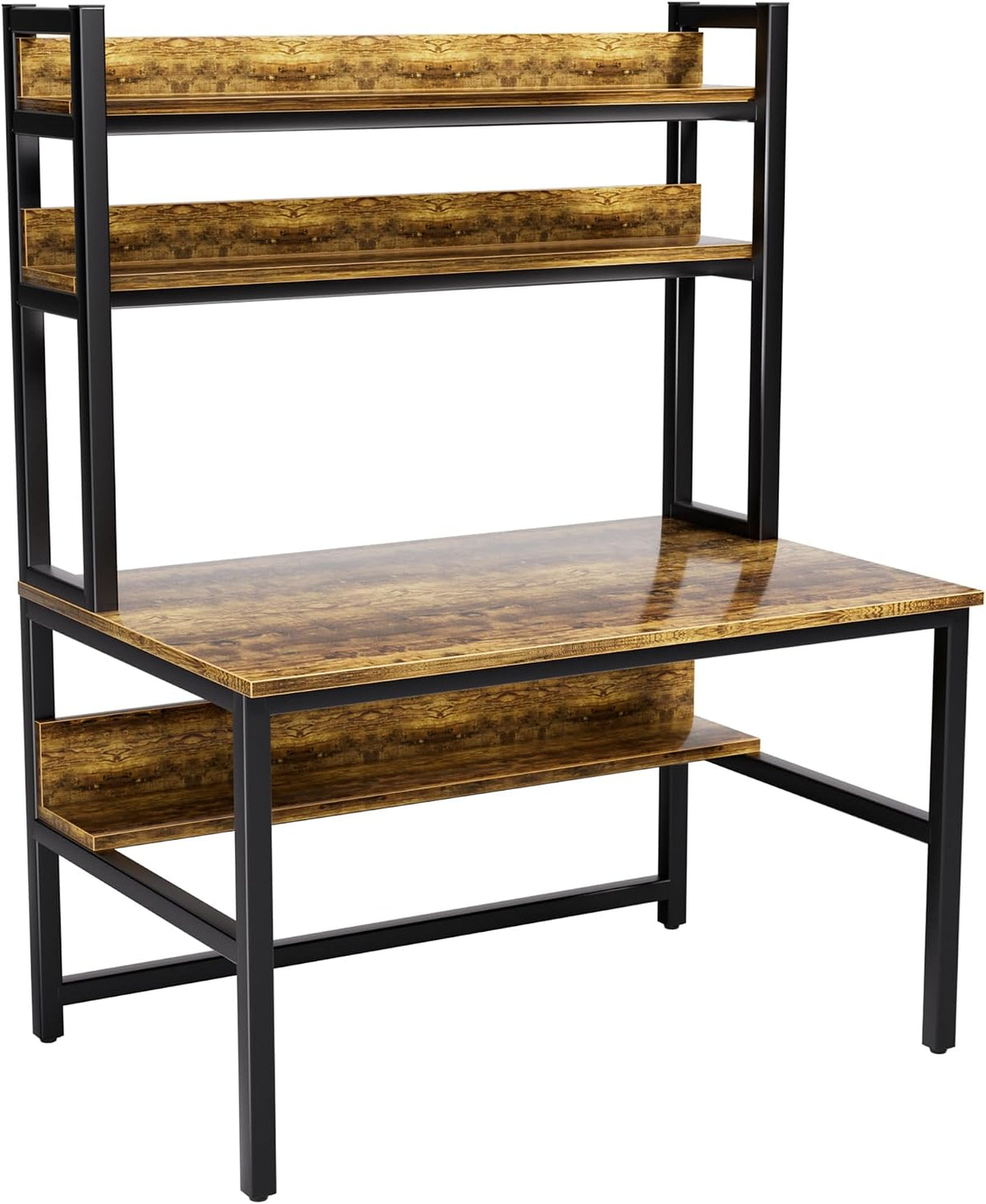 Aquzee Computer Desk with Shelves, 47“W x 23.6" D Desk with Hutch
