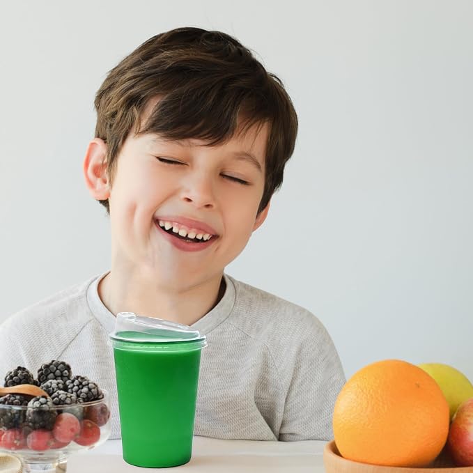 L LIKED 200 Pack 12oz Kids Cups, Spill Proof Party Cups