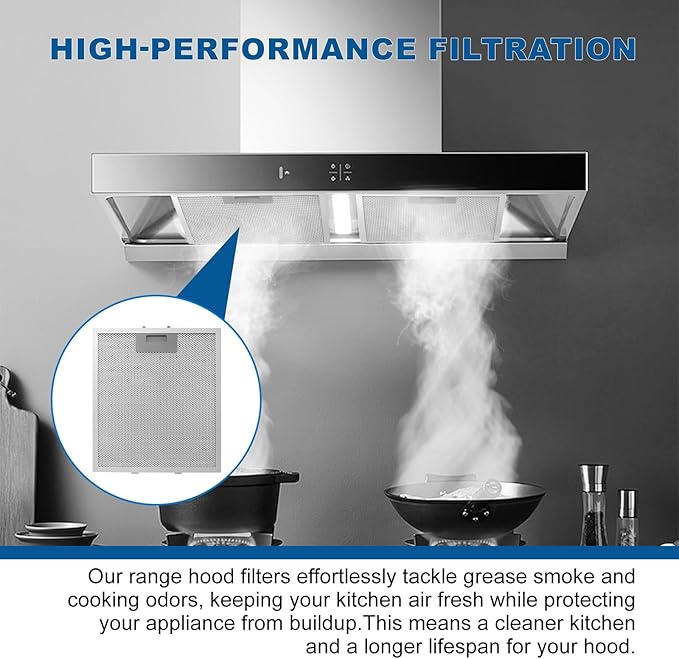 12" X 10.5" W10169961A Range Hood Filter Replacement by ENKTIK Fit