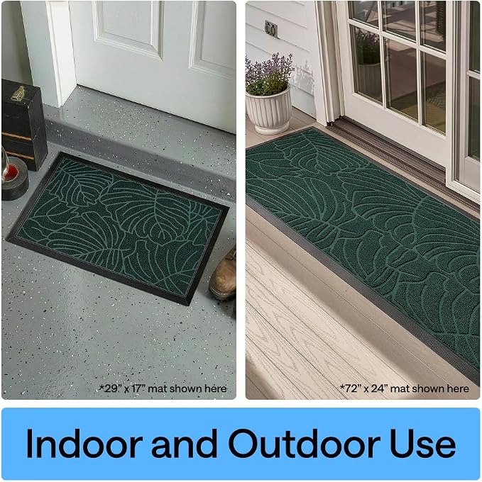 GORILLA GRIP 100% Waterproof All-Season WeatherMAX Doormat 35x23, US Designed