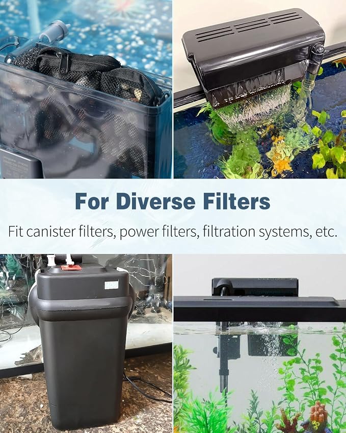 Pawfly 8 Pack Aquarium Filter Media Bags, Fish Tank Fine Mesh Bag