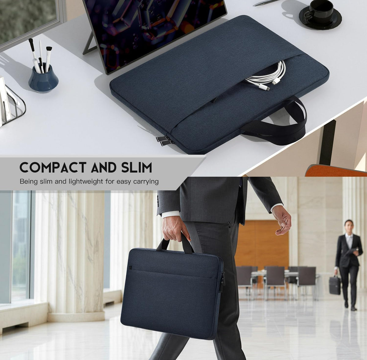 23.8-24 inch Portable Monitor Sleeve Padded Shockproof Carry Handle Case