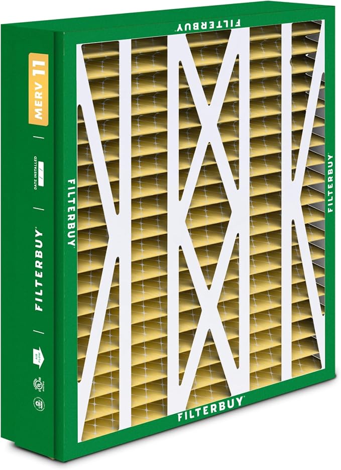 Filterbuy 21x27x5 Air Filter MERV 11 Superior Pet & Allergy Defense, Pleated