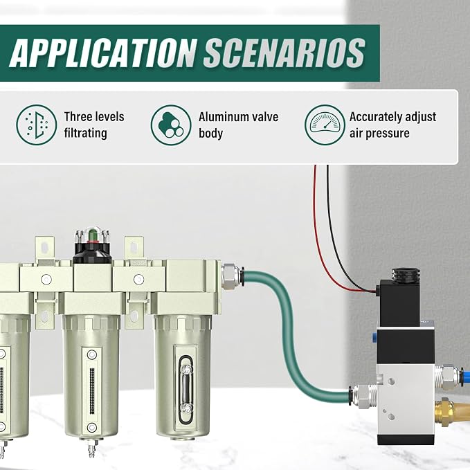 Industrial Grade 4-Stage Air Drying System, 1/2" NPT