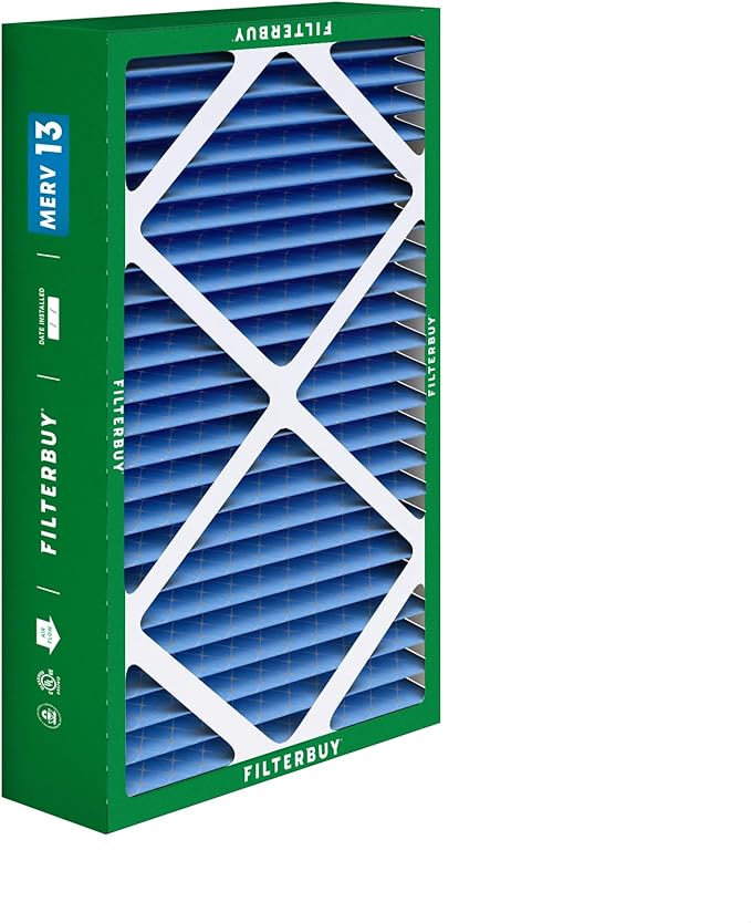 Filterbuy 16x26x5 Air Filter MERV 13 Optimal Smoke & Allergy Defense, Pleated