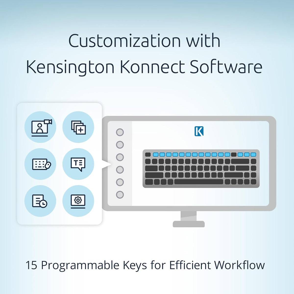 Kensington KB435 Wireless Compact Keyboard, Bluetooth & 2.4GHz Connection, Quiet Scissor-Switch Keys, Programmable, Copilot Hotkey, Compatible with Windows, Black (K75409NA)