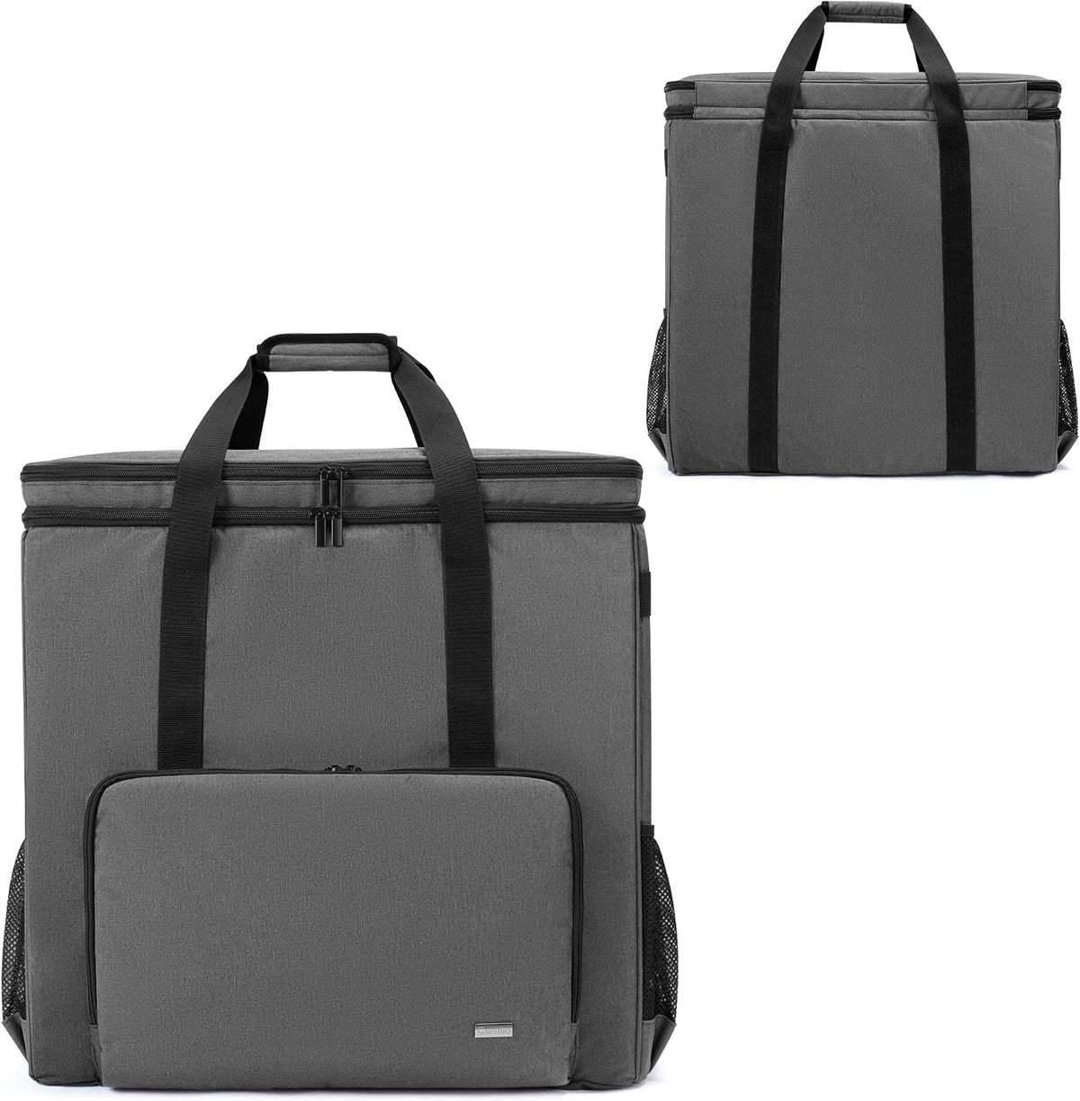 CURMIO Double-Layer PC Carrying Case, Computer Travel Bag for Tower, Gray