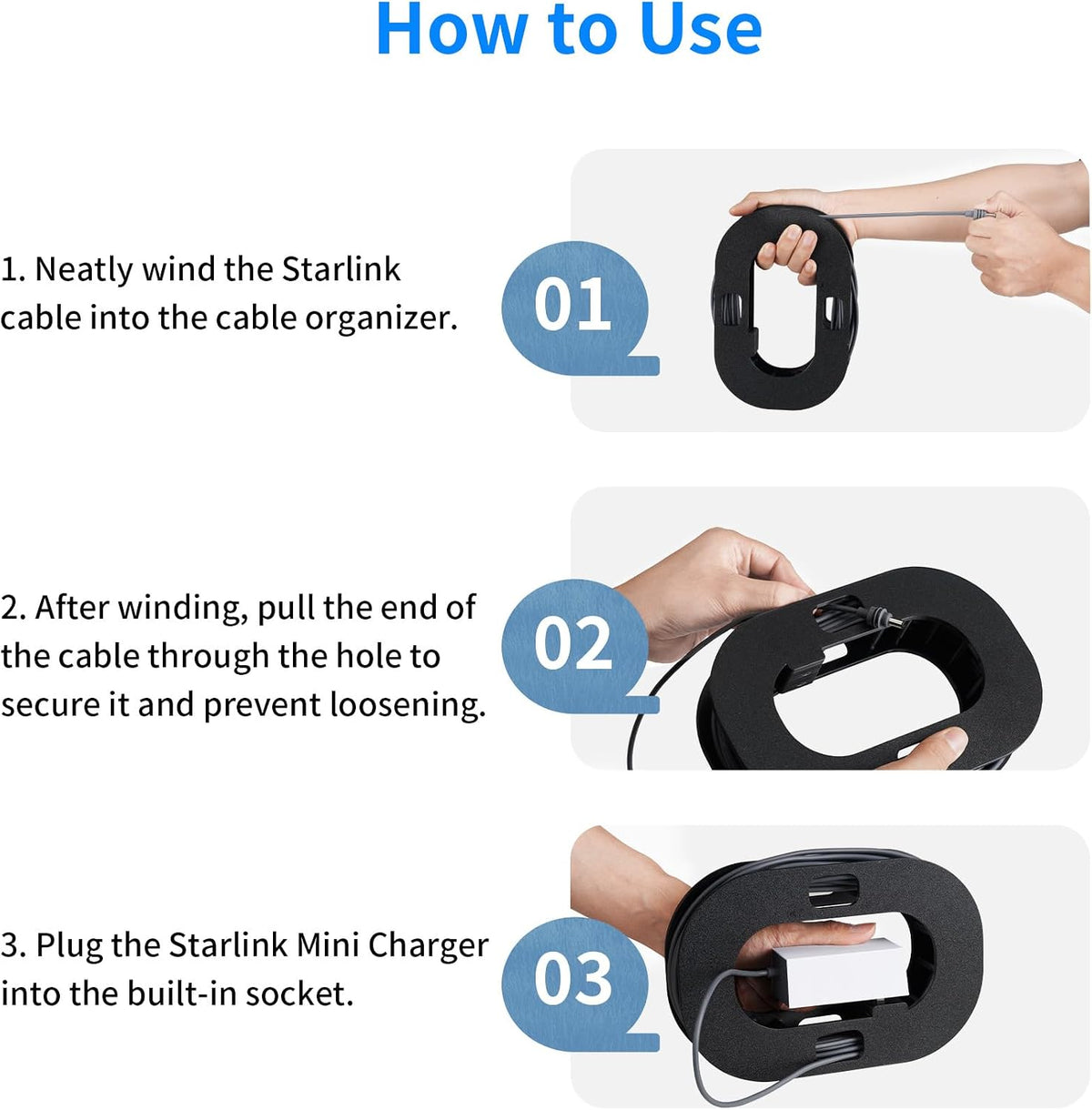 Starlink Mini Cable Management Kit Space-Saving and Dropproof