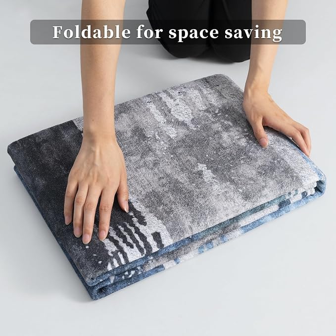 Ciicool Modern Abstract Area Rug 2x3 Washable Small Entryway Rug, Non-Slip Low